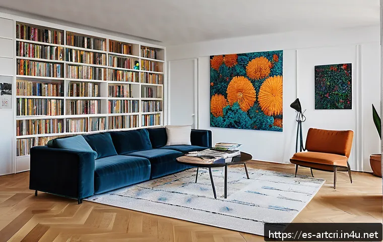 미술평론가의 지속 가능한 커리어 - A modern digital art critic&rsquo;s cozy home studio, featuring multiple high-resolution screens displayin...